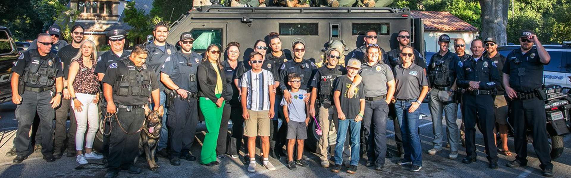 Image of Police Department staff at a National Night Out event.