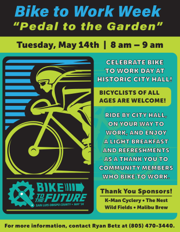 Bike to Work Week Flyer for 5.14.24
