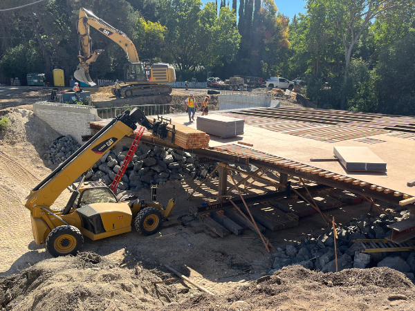 Via Bridge replacement project under way.