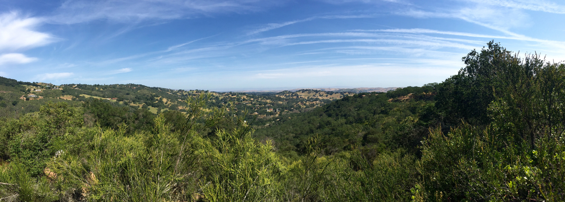 Image of Atascadero hills against a blue sky.