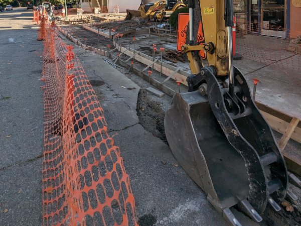Downtown Paving project work 