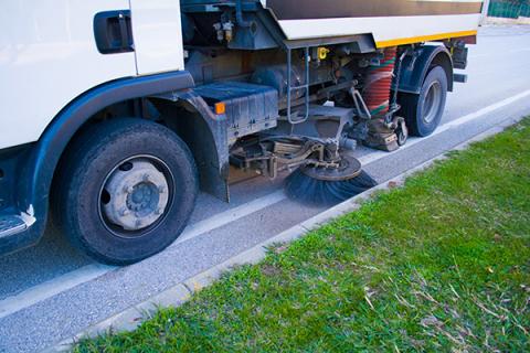 A street Sweeping vehicle