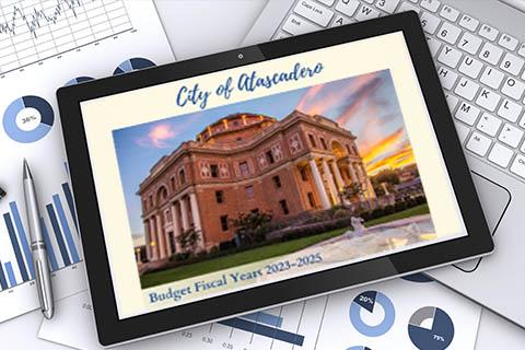  Atascadero budget on mobile device.