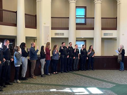 City Staff taking their Oaths of Offices.