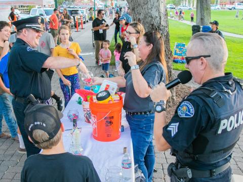 Police staff at National Night Out event.