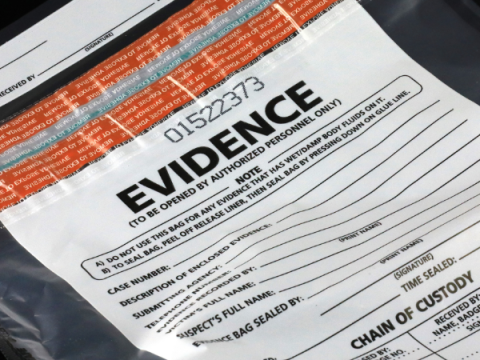 Property and evidence bag.