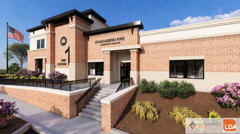 Rendering of future Fire Station #1