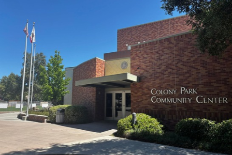 The front of the Colony Park Community Center