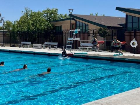 Lap swimming at the Atascadero High School pool.