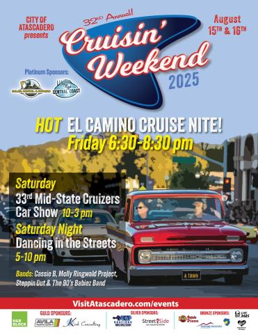2025 Cruisin Weekend event flyer.