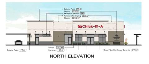Concept design for Chick-fil-A building in Atascadero.