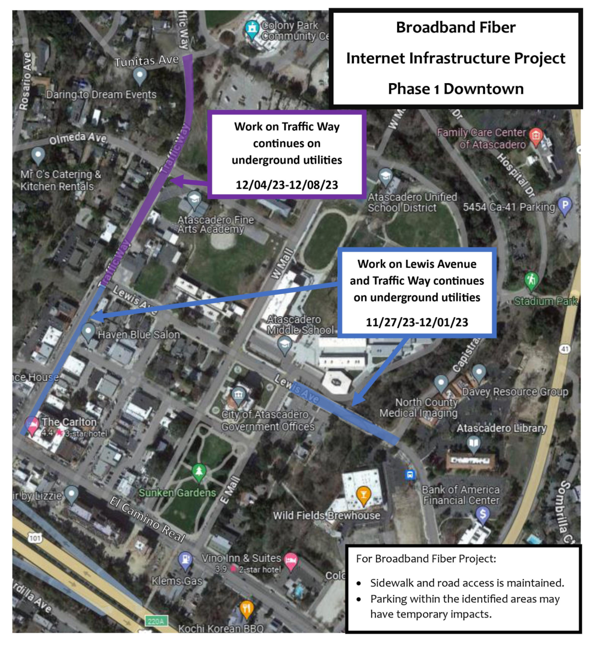 Fiber Project Construction Map - 11.27.23